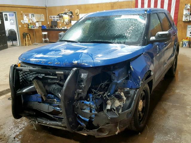 1FM5K8AT3EGC50186 - 2014 FORD EXPLORER P BLUE photo 2