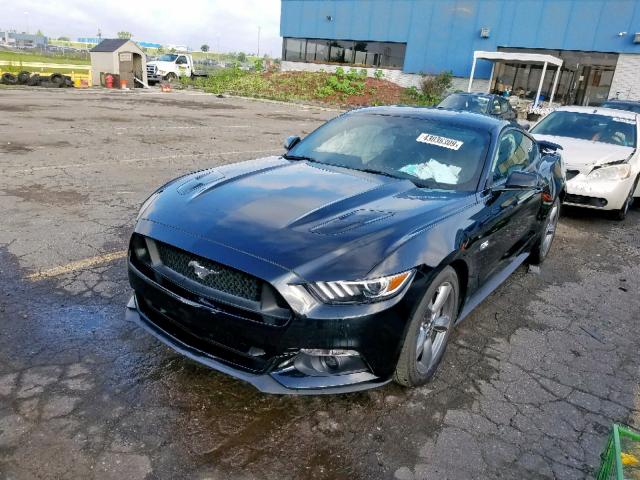 1FA6P8CF9H5209360 - 2017 FORD MUSTANG GT BLACK photo 2