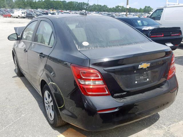 1G1JB5SH5H4172763 - 2017 CHEVROLET SONIC LS BLACK photo 3