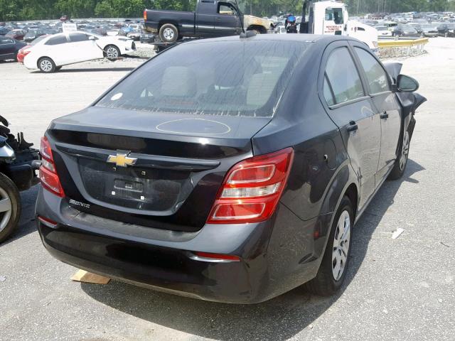 1G1JB5SH5H4172763 - 2017 CHEVROLET SONIC LS BLACK photo 4