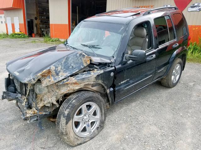 1J4GL58KX4W159677 - 2004 JEEP LIBERTY LI BLACK photo 2