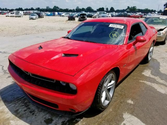 2C3CDZAT4FH712650 - 2015 DODGE CHALLENGER RED photo 2