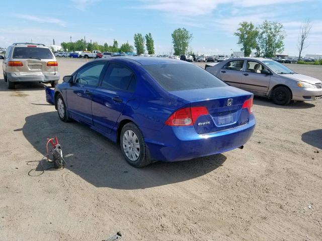 2HGFA16317H036821 - 2007 HONDA CIVIC DX BLUE photo 3