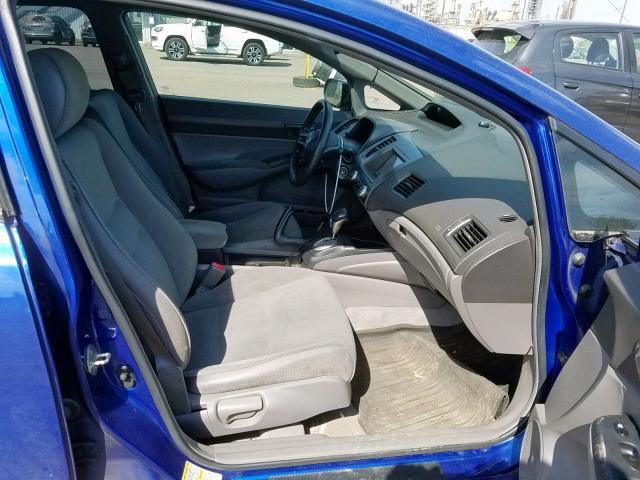 2HGFA16317H036821 - 2007 HONDA CIVIC DX BLUE photo 5