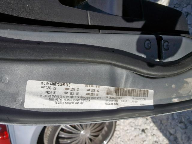 2B3KA33V09H544541 - 2009 DODGE CHARGER SX SILVER photo 10