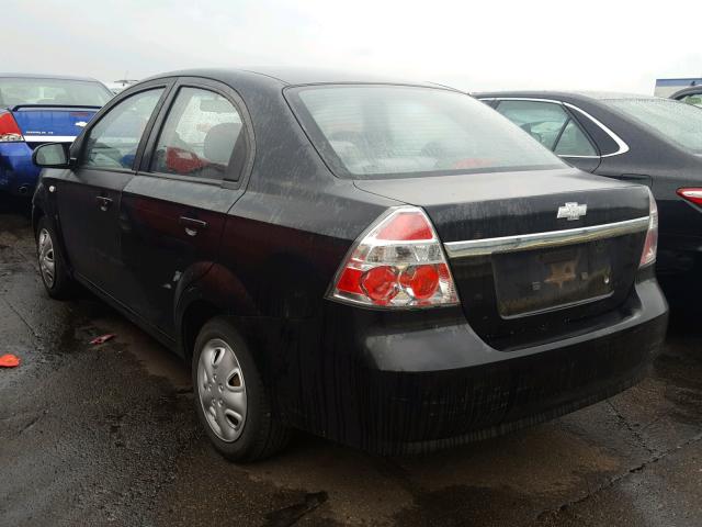 KL1TD56628B004486 - 2008 CHEVROLET AVEO BASE შავი ფოტო 3