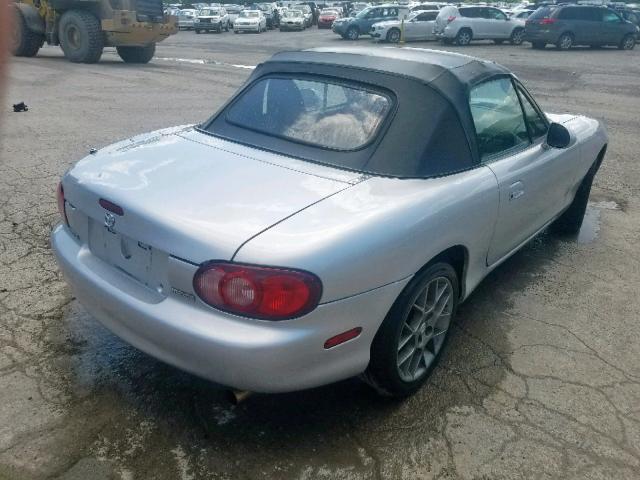 JM1NB353240401740 - 2004 MAZDA MX-5 MIATA SILVER photo 4