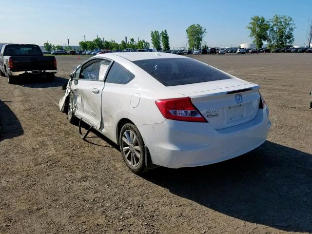 2HGFG3B9XCH000057 - 2012 HONDA CIVIC EXL 白色 照片 3
