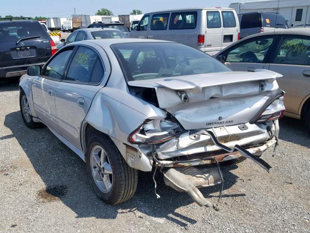 1G2NF52E44M503477 - 2004 PONTIAC GRAND AM S SILVER photo 3