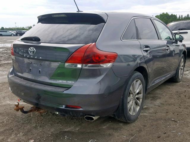 4T3BA3BB6EU058641 - 2014 TOYOTA VENZA LE GRAY photo 4