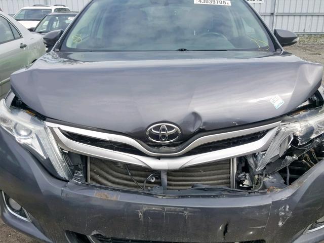 4T3BA3BB6EU058641 - 2014 TOYOTA VENZA LE GRAY photo 7