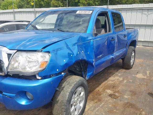 3TMLU42N99M022977 - 2009 TOYOTA TACOMA DOU BLUE photo 9