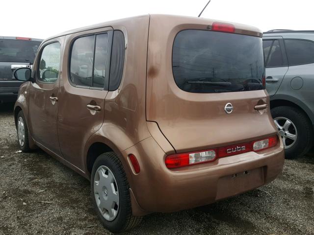 JN8AZ2KR3BT200748 - 2011 NISSAN CUBE BASE BROWN photo 3