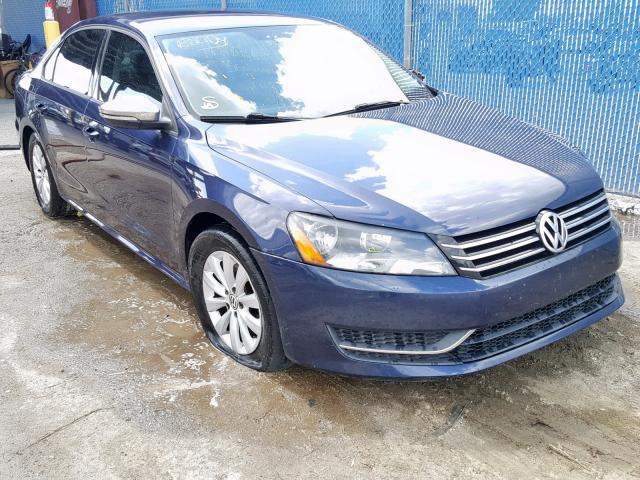 1VWAP7A33CC067578 - 2012 VOLKSWAGEN PASSAT S BLUE photo 1