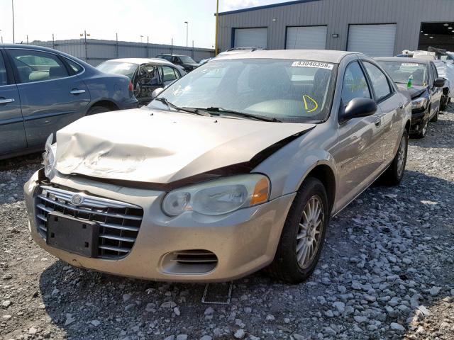 1C3EL46X54N327774 - 2004 CHRYSLER SEBRING LX TAN photo 2