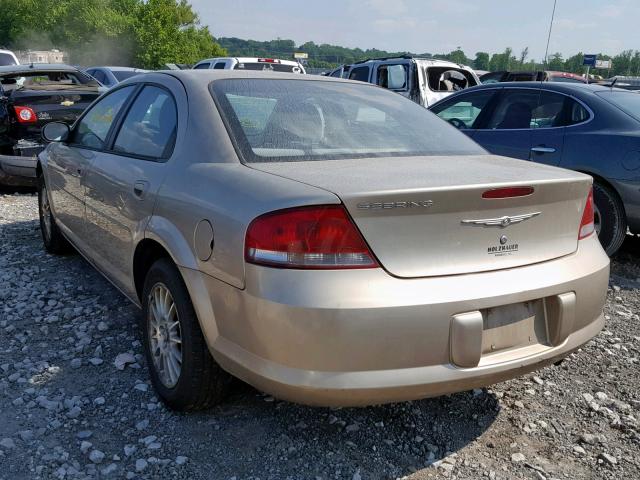 1C3EL46X54N327774 - 2004 CHRYSLER SEBRING LX TAN photo 3