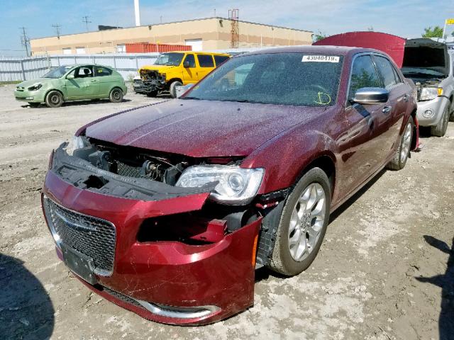 2C3CCASG0HH513877 - 2017 CHRYSLER 300C PLATI RED photo 2