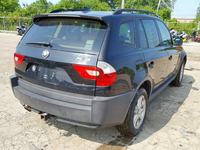 WBXPA73424WC35186 - 2004 BMW X3 2.5I BLACK photo 4