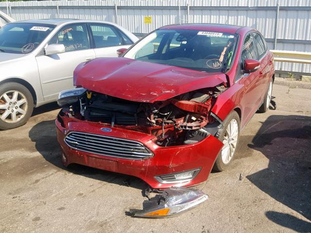 1FADP3N29GL262803 - 2016 FORD FOCUS TITA RED photo 2