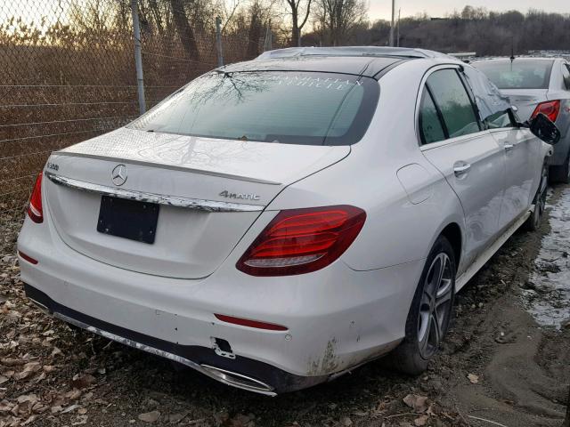 WDDZF4KB9JA359148 - 2018 MERCEDES-BENZ E 300 4MAT WHITE photo 4