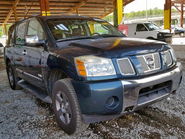 5N1AA08B65N720531 - 2005 NISSAN ARMADA SE BLUE photo 1