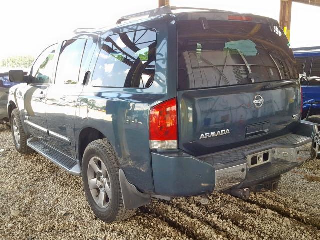 5N1AA08B65N720531 - 2005 NISSAN ARMADA SE BLUE photo 3