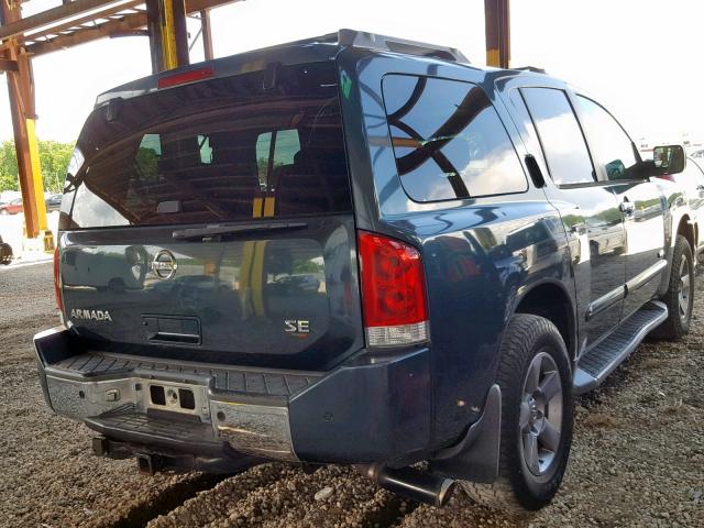 5N1AA08B65N720531 - 2005 NISSAN ARMADA SE BLUE photo 4