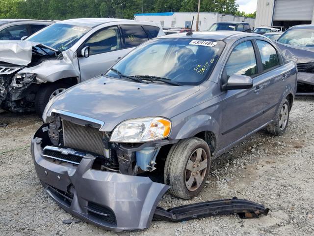 KL1TD5DE9BB201849 - 2011 CHEVROLET AVEO LS GRAY photo 2