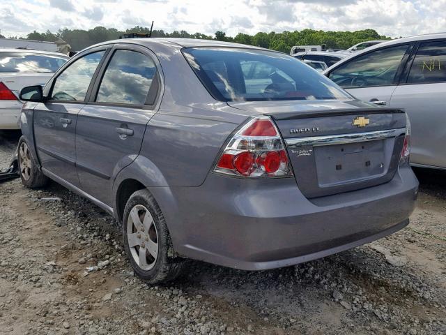 KL1TD5DE9BB201849 - 2011 CHEVROLET AVEO LS GRAY photo 3