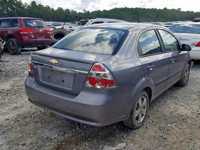 KL1TD5DE9BB201849 - 2011 CHEVROLET AVEO LS GRAY photo 4