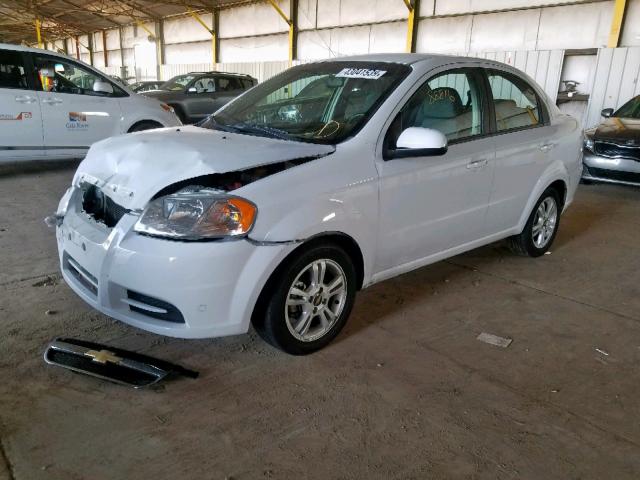 KL1TD5DE3BB113458 - 2011 CHEVROLET AVEO LS WHITE photo 2