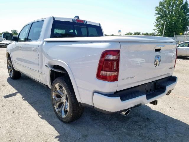 1C6SRFHT0KN752102 - 2019 RAM 1500 LIMIT WHITE photo 3