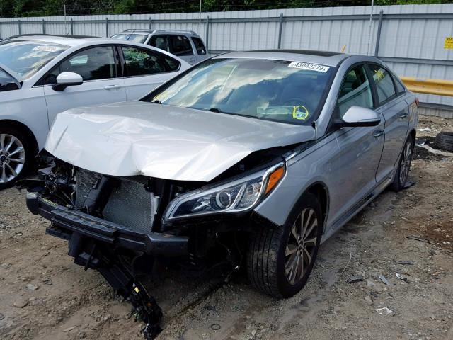 5NPE34AF7HH549555 - 2017 HYUNDAI SONATA SPO SILVER photo 2