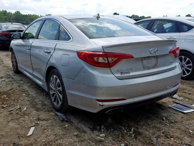 5NPE34AF7HH549555 - 2017 HYUNDAI SONATA SPO SILVER photo 3