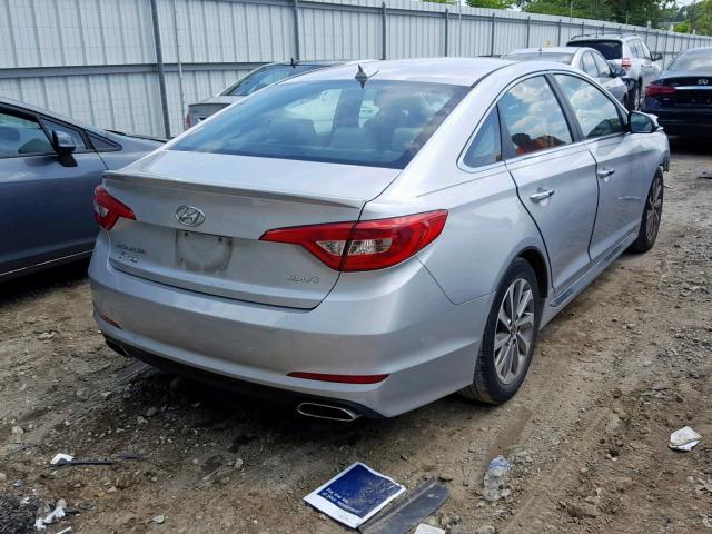 5NPE34AF7HH549555 - 2017 HYUNDAI SONATA SPO SILVER photo 4