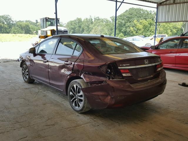 19XFB2F97DE087933 - 2013 HONDA CIVIC EXL BURGUNDY photo 3