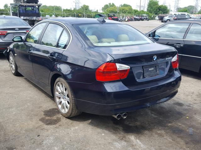 WBAVB33586KR77972 - 2006 BMW 330 I BLUE photo 3