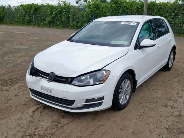 3VWRA7AU6FM017158 - 2015 VOLKSWAGEN GOLF TDI WHITE photo 2