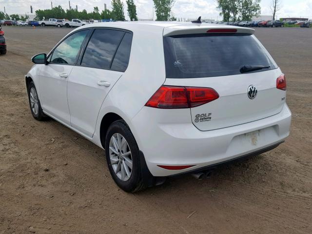 3VWRA7AU6FM017158 - 2015 VOLKSWAGEN GOLF TDI WHITE photo 3