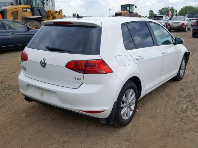 3VWRA7AU6FM017158 - 2015 VOLKSWAGEN GOLF TDI WHITE photo 4