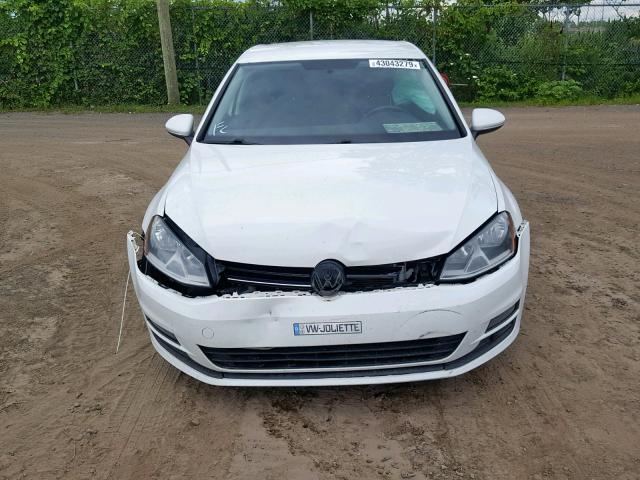 3VWRA7AU6FM017158 - 2015 VOLKSWAGEN GOLF TDI WHITE photo 9