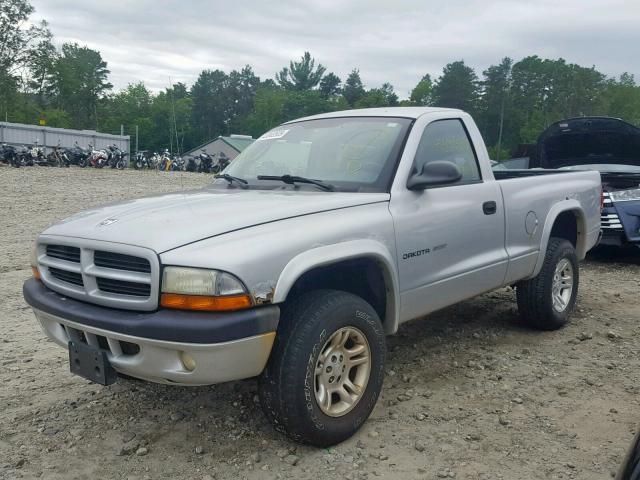 1B7GG36X22S546161 - 2002 DODGE DAKOTA SPO SILVER photo 2