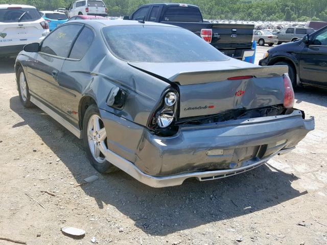 2G1WZ121459200168 - 2005 CHEVROLET MONTE CARL BLUE photo 3