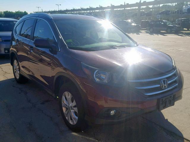 5J6RM4H72CL045023 - 2012 HONDA CR-V EXL MAROON photo 1