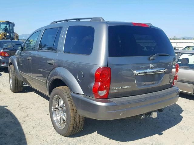 1D4HB48D25F502351 - 2005 DODGE DURANGO SL GRAY photo 3