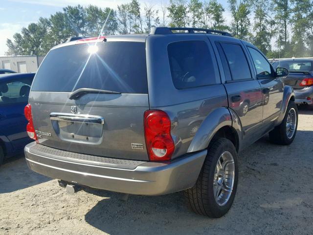 1D4HB48D25F502351 - 2005 DODGE DURANGO SL GRAY photo 4