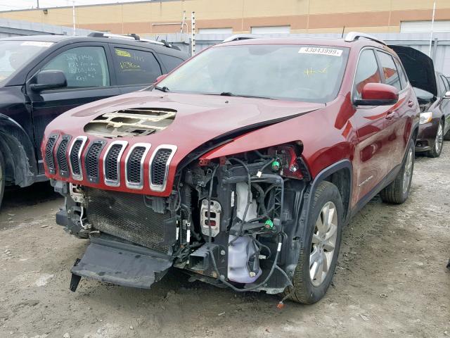 1C4PJMDSXGW149795 - 2016 JEEP CHEROKEE L RED photo 2