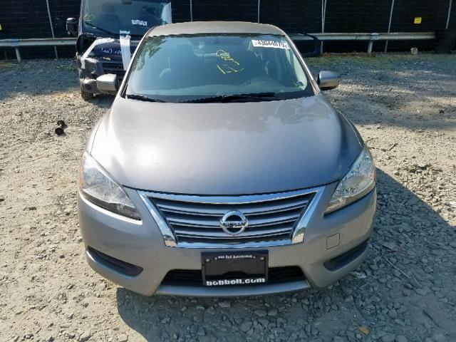 3N1AB7AP9DL654400 - 2013 NISSAN SENTRA S GRAY photo 9