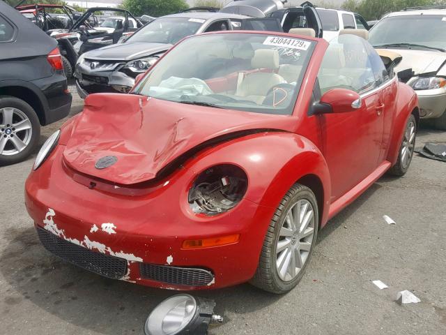 3VWRW3AL7AM002503 - 2010 VOLKSWAGEN NEW BEETLE წითელი ფოტო 2