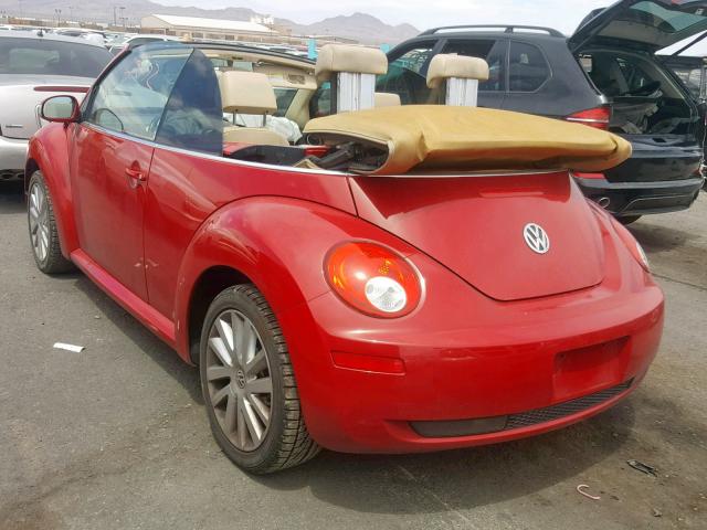3VWRW3AL7AM002503 - 2010 VOLKSWAGEN NEW BEETLE წითელი ფოტო 3